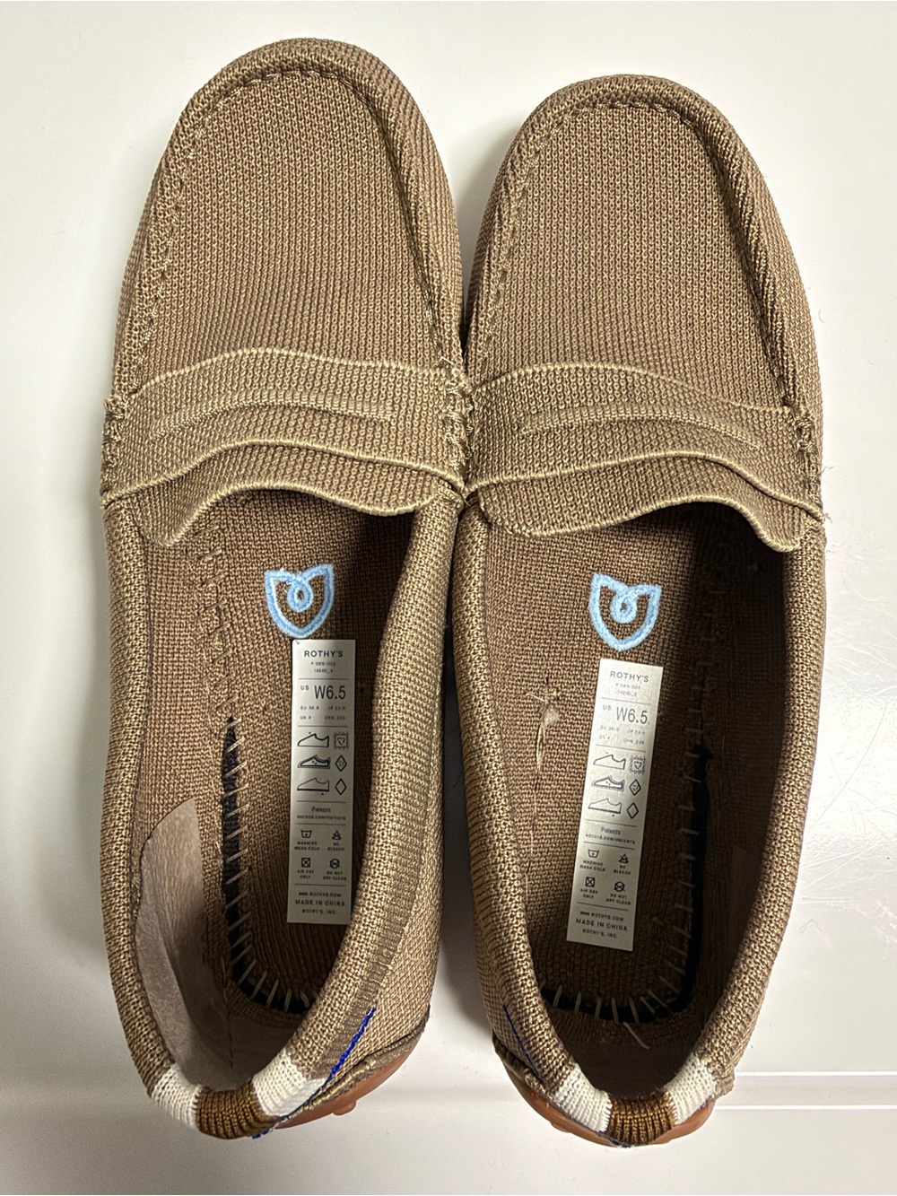 Rothy's Women's Slip-On Moccasins in Tan